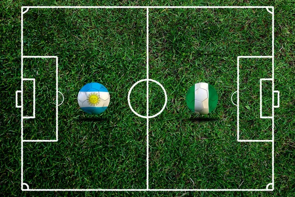 Voetbalbekerwedstrijd Tussen Argentinië Nigeria — Stockfoto