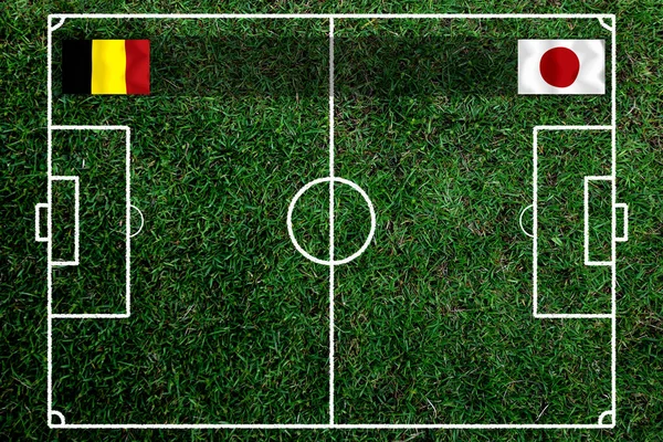 Competizione Coppa Calcio Tra Belgio Nazionale Giappone Nazionale — Foto Stock