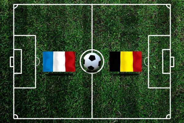 サッカーカップフランス代表とフランス代表との試合 — ストック写真