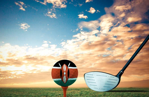 Golfboll Kenya Vintage Färg — Stockfoto