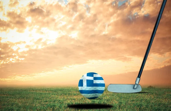 Golfbal Griekenland Vintage Kleur — Stockfoto