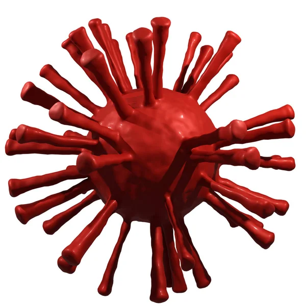 Modelo Del Concepto Corona Virus 2019 Ncov Aislado Sobre Fondo —  Fotos de Stock