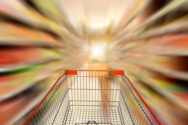 Abstrakcyjne Niewyraźne Tło Wnętrza Sklepu Spożywczego Smuga Alejka Supermarketu Sklepu — Zdjęcie stockowe