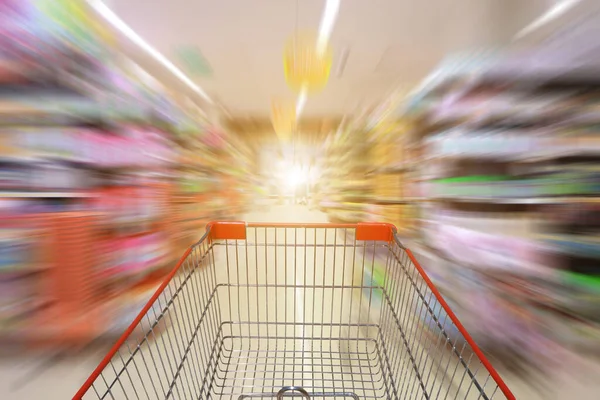 Absztrakt Elmosódott Élelmiszerbolt Belső Háttér Szupermarket Élelmiszerbolt Vagy Raktár Homályos — Stock Fotó