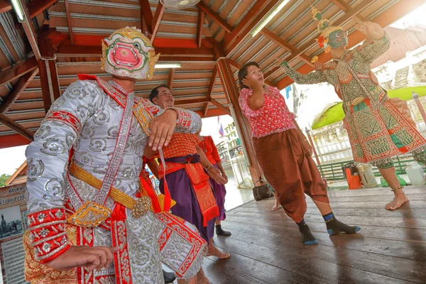 Korat Tailândia Outubro 2016 Khon Arte Dramática Tradicional Dança Clássica — Fotografia de Stock