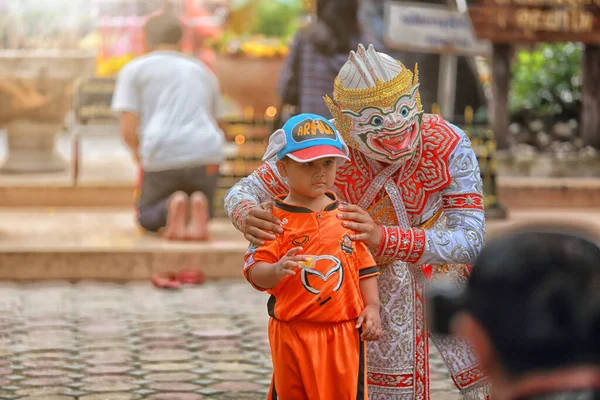 Korat Tailândia Outubro 2016 Khon Arte Dramática Tradicional Dança Clássica — Fotografia de Stock