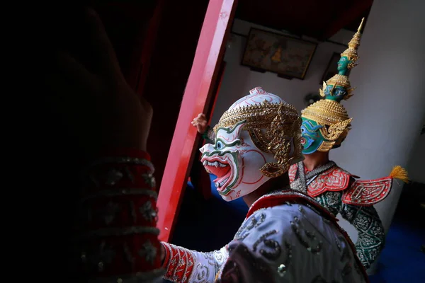 Korat Tailândia Outubro 2016 Khon Arte Dramática Tradicional Dança Clássica — Fotografia de Stock