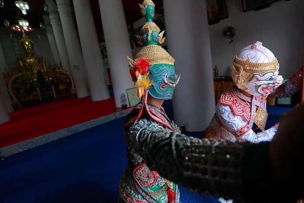 Korat Tailandia Octubre 2016 Khon Arte Tradicional Danza Dramática Clásica —  Fotos de Stock