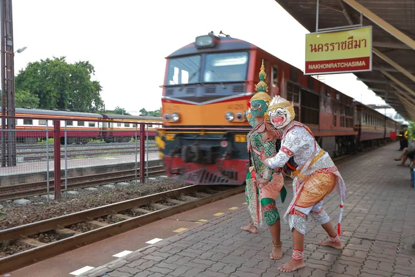 Korat Thajsko Října 2016 Khon Tradiční Taneční Drama Thajské Klasické — Stock fotografie