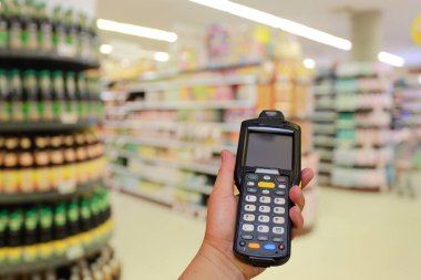 Süpermarketlerde Bluetooth barkod tarayıcı ürünleri.