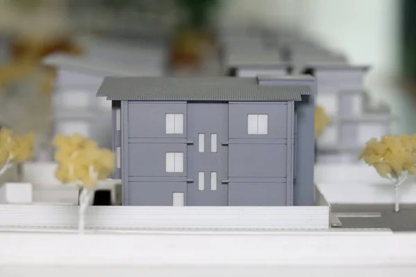 Model Rumah Yang Digunakan Untuk Mengiklankan Atau Menyajikan Kepada Pelanggan — Stok Foto