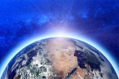 Dünya haritası, Dünya gezegeni. NASA tarafından döşenmiş elementler