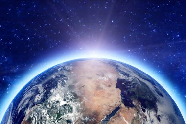 Dünya haritası, Dünya gezegeni. NASA tarafından döşenmiş elementler