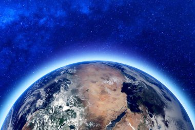 Dünya haritası, Dünya gezegeni. NASA tarafından döşenmiş elementler