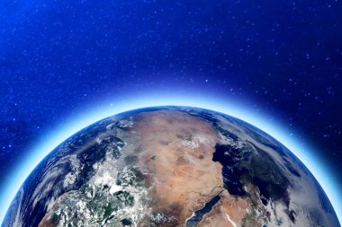 Dünya haritası, Dünya gezegeni. NASA tarafından döşenmiş elementler