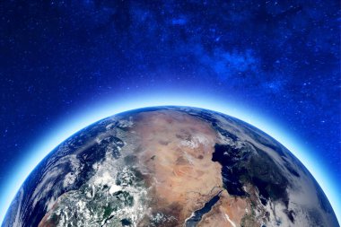 Dünya haritası, Dünya gezegeni. NASA tarafından döşenmiş elementler