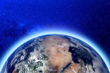 Dünya haritası, Dünya gezegeni. NASA tarafından döşenmiş elementler