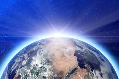 Dünya haritası, Dünya gezegeni. NASA tarafından döşenmiş elementler