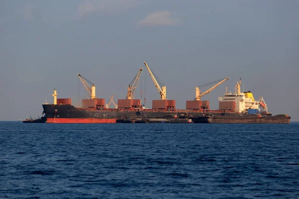 International Container Cargo ship in the ocean, Freight Transportation, Shipping, Nautical Vessel