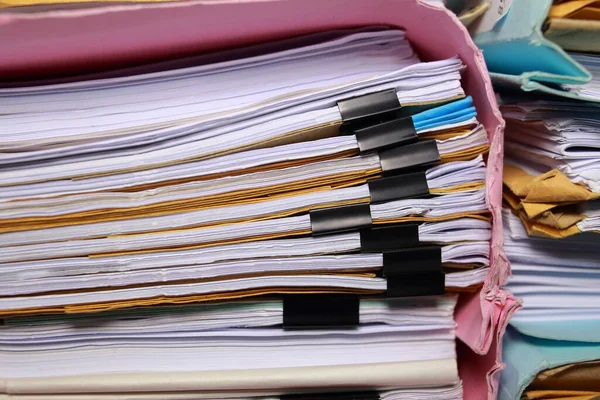 Paper Documents Stacked Archive — Stock Photo, Image