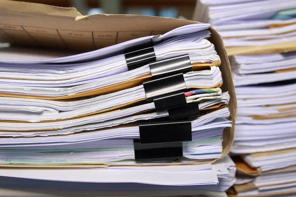 Paper Documents Stacked Archive — Stock Photo, Image