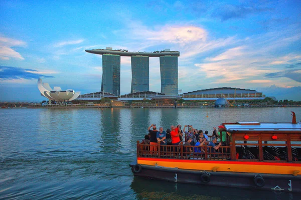 Сингапур Сингапур Октября 2019 Года Мерлион Парке Мерлион Является Достопримечательностью — стоковое фото