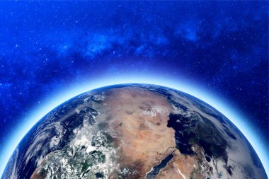 Dünya haritası, Dünya gezegeni. NASA tarafından döşenmiş elementler