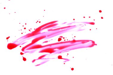 bloedige hand geïsoleerd op witte achtergrond afdrukken