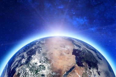 Dünya haritası, Dünya gezegeni. NASA tarafından döşenmiş elementler