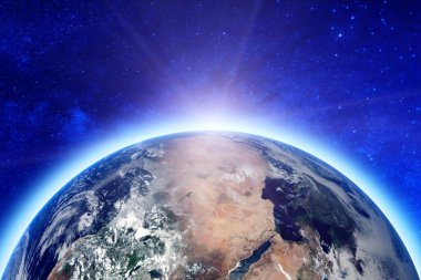 Dünya haritası, Dünya gezegeni. NASA tarafından döşenmiş elementler