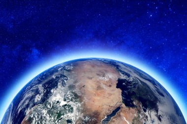 Dünya haritası, Dünya gezegeni. NASA tarafından döşenmiş elementler