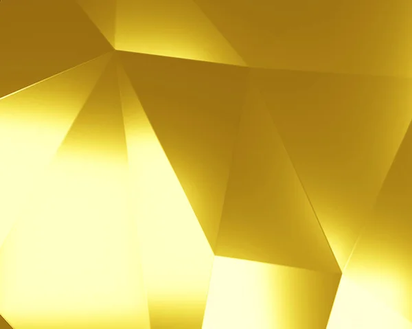 Gold Crystal Abstract Mosaic Background Geometric Illustration Origami Style Gradient — Stock Photo, Image