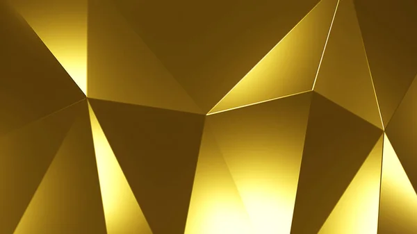 Oro Cristal Abstracto Fondo Mosaico Ilustración Geométrica Estilo Origami Con — Foto de Stock