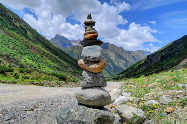 Rock Stack in Alpine Piztal Valley — Stock Photo, Image
