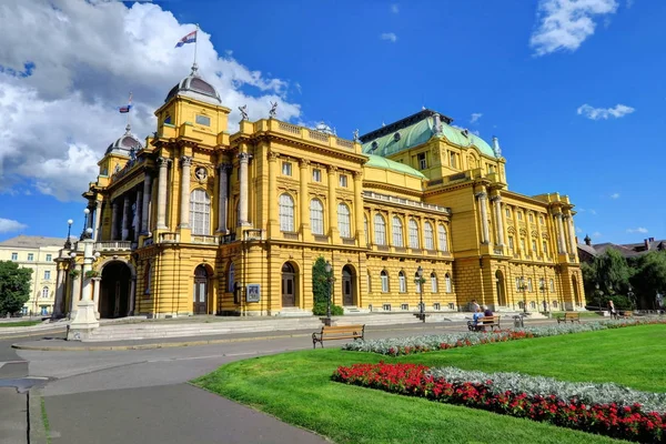 O Teatro Nacional de Zagreb — Fotografia de Stock