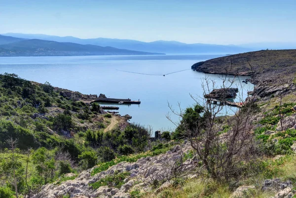 Krk Island Bay, in Croatia — Stock Photo, Image
