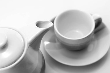 Kahve kabı, beyaz arkaplan..