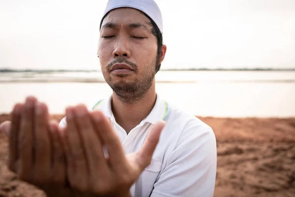 Muslim Man Praying Blessing — Stock Photo, Image