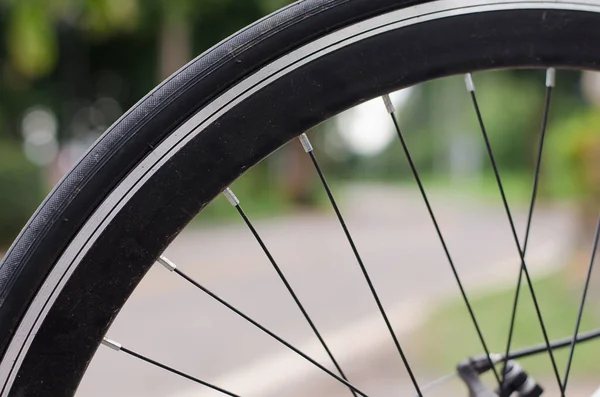 Bicycle Wheel Road Cycling Blur — Stock Photo, Image