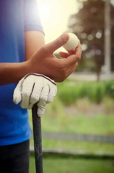 Golfe Mãos Golfista Desporto — Fotografia de Stock