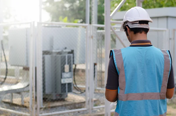 Electricista Con Sombrero Duro Profesión — Foto de Stock