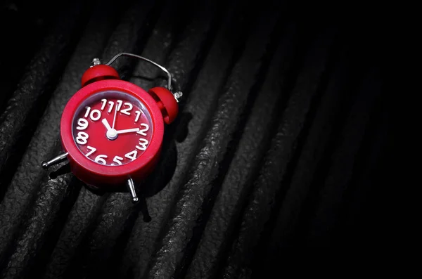 Concept Most Valuable Time Light Shines Red Clock — Stock Photo, Image