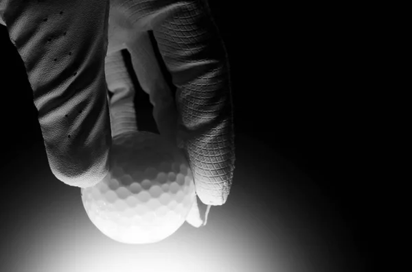 Golfe Mão Golfista Com Bola Desporto — Fotografia de Stock