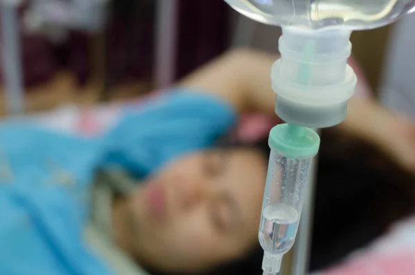 Enfoque Selectivo Paciente Femenina Hospital — Foto de Stock