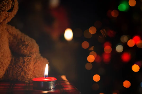 촛불과 장식으로 크리스마스 — 스톡 사진