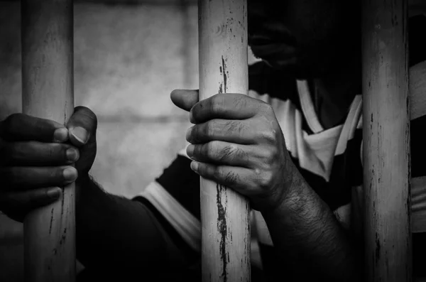 Ασιάτης Κρατούμενος Κατάθλιψη — Φωτογραφία Αρχείου
