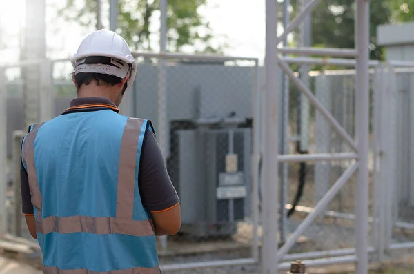 Electricista Con Sombrero Duro Profesión — Foto de Stock