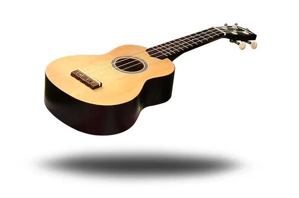 Guitarra Acústica Aislada Sobre Fondo Blanco — Foto de Stock