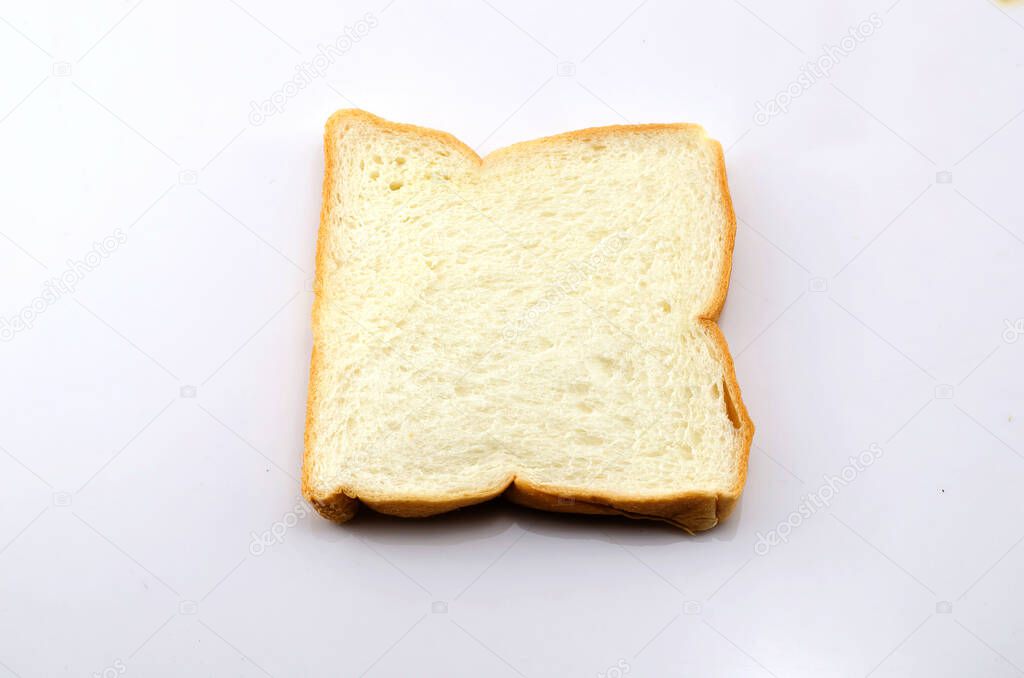 The bread with white background