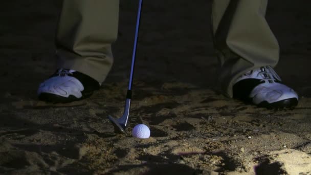 Närbild Människan Spelar Golf — Stockvideo